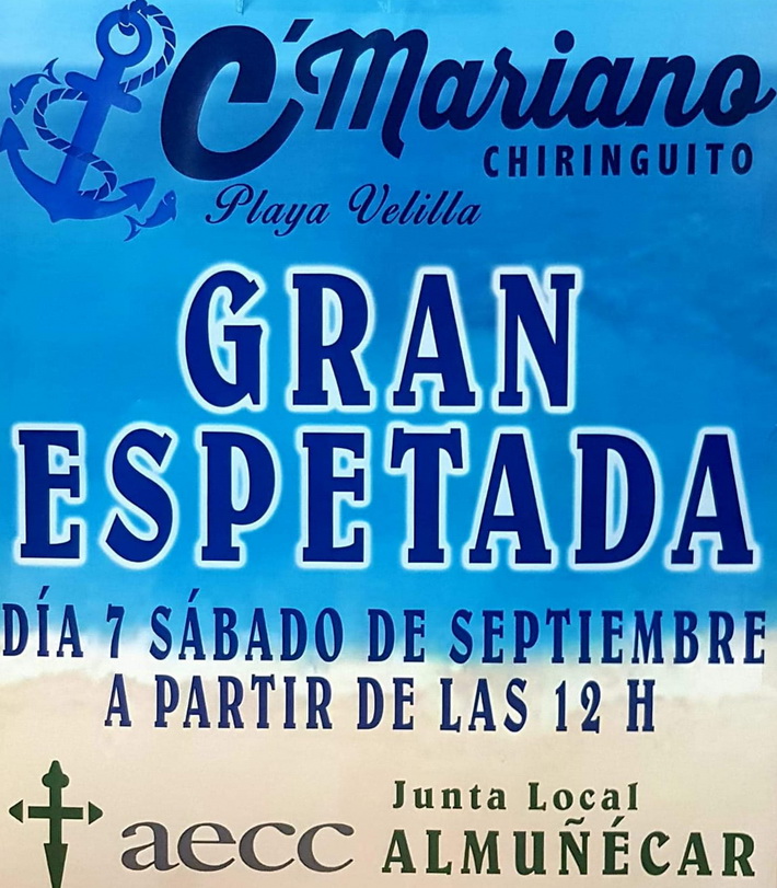 Espetada Solidaria a beneficio de la Asociacin Espaola Contra el Cncer en Chiringuito Casa Mariano.